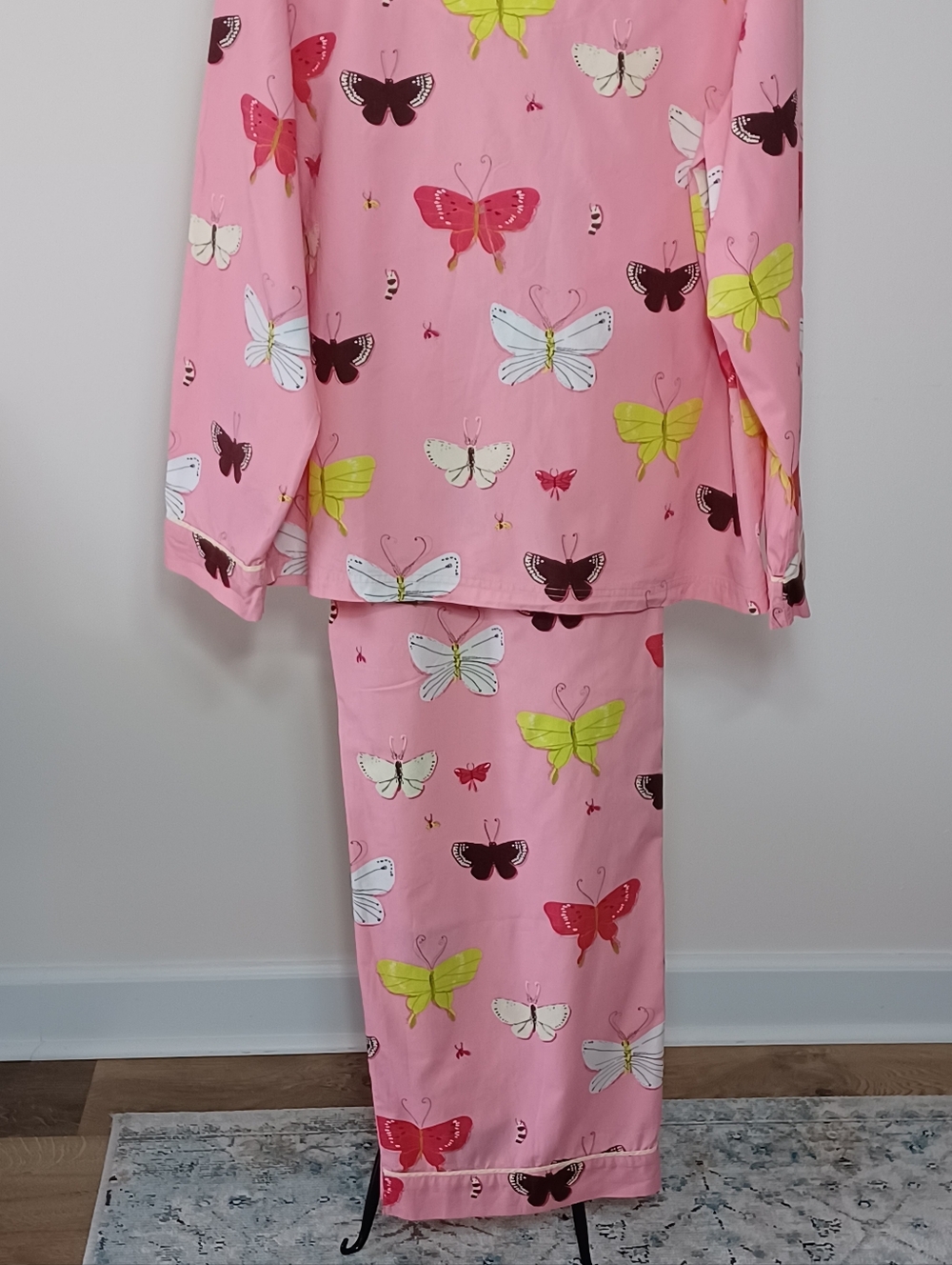 Munki Munki Pink Butterfly Cotton Pajama Set- Size XXL - Picture 4 of 10
